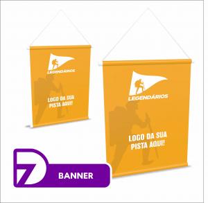 Banner Legendários Lona 60x80/80x120 4x0 Jetbest Madeiras com ponteira e corda 