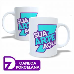 Caneca Branca Personalizada Porcelana 11x10 Sua Arte Personalizada   