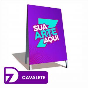 Cavalete Personalizado Metalon + Lona 440g 70x100 4x4   