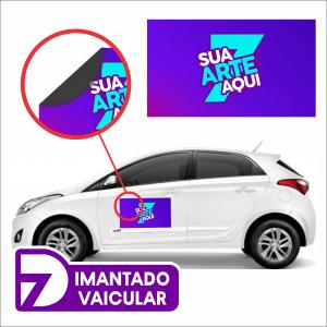 Imantado Veicular Imã 8mm, Adesivo Vinil Personalizado 4x0  Personalizado 