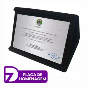 Placa de homenagem   4x0   