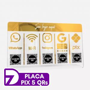 Placa Pix Acrilico 3mm Personalizado 4x0 - Sua Arte Personalizada  laser 
