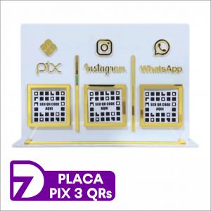 Placa Pix Acrilico 3mm Personalizado 4x0 - Sua Arte Personalizada   